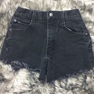 Lee black denim high waist shorts